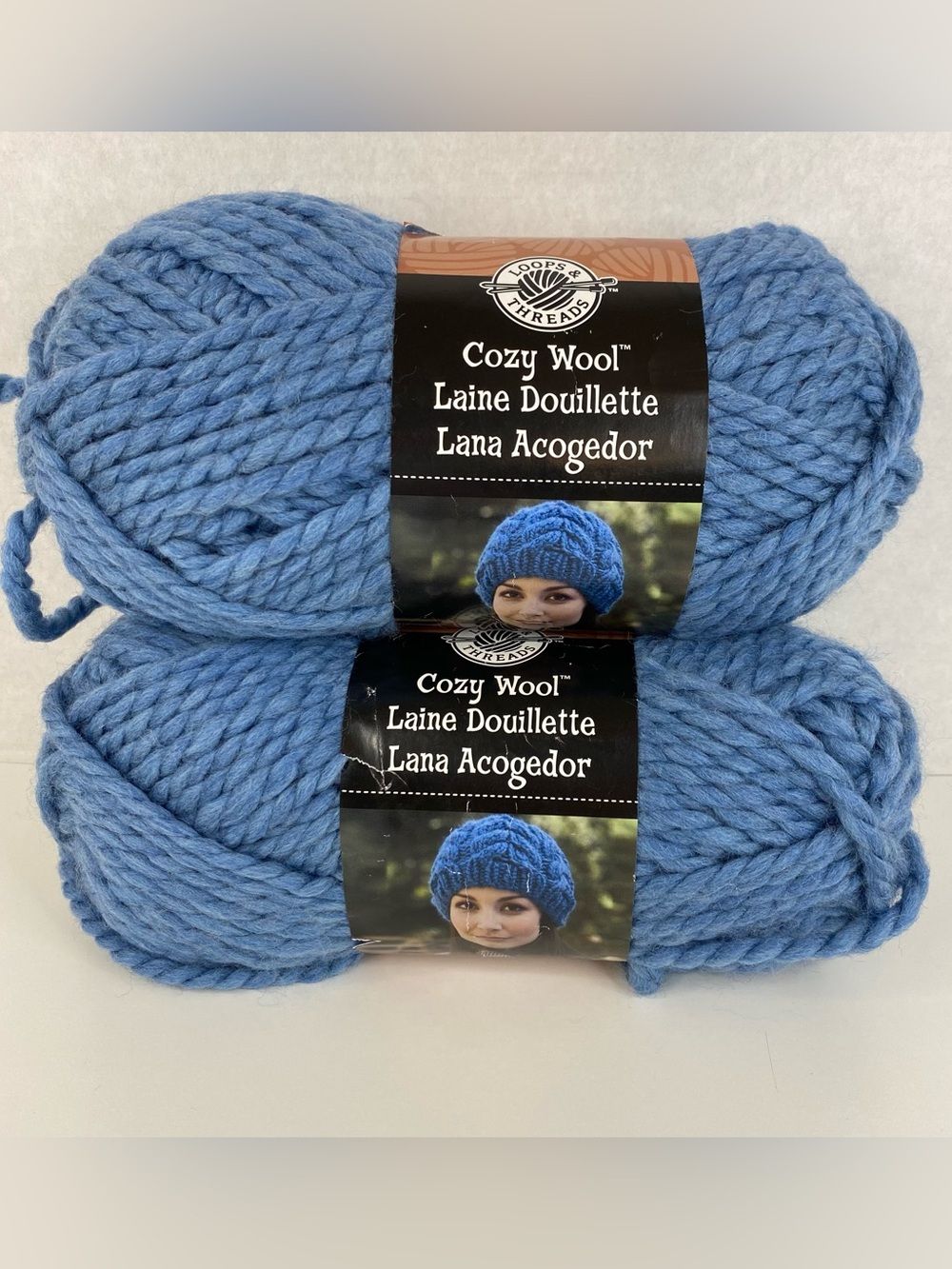Loops & Threads Cozy Wool Yarn Seastorm 2 Skeins NEW